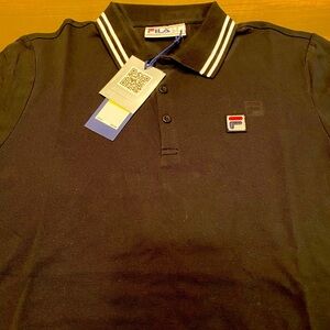 FILA Mens Polo Shirt Short Sleeve Casual Summer Tee Jersey Sports Golf New